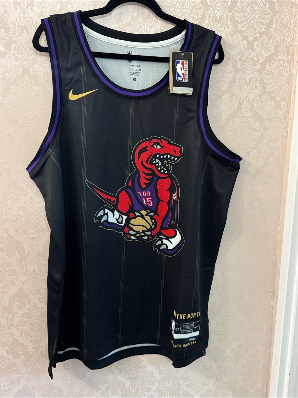 Nike Black Raptors Jersey with Purple Trim